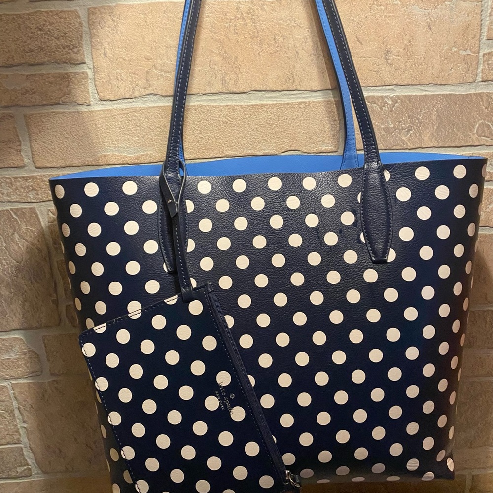 Kate Spade Polka Dot Tote With Pouch